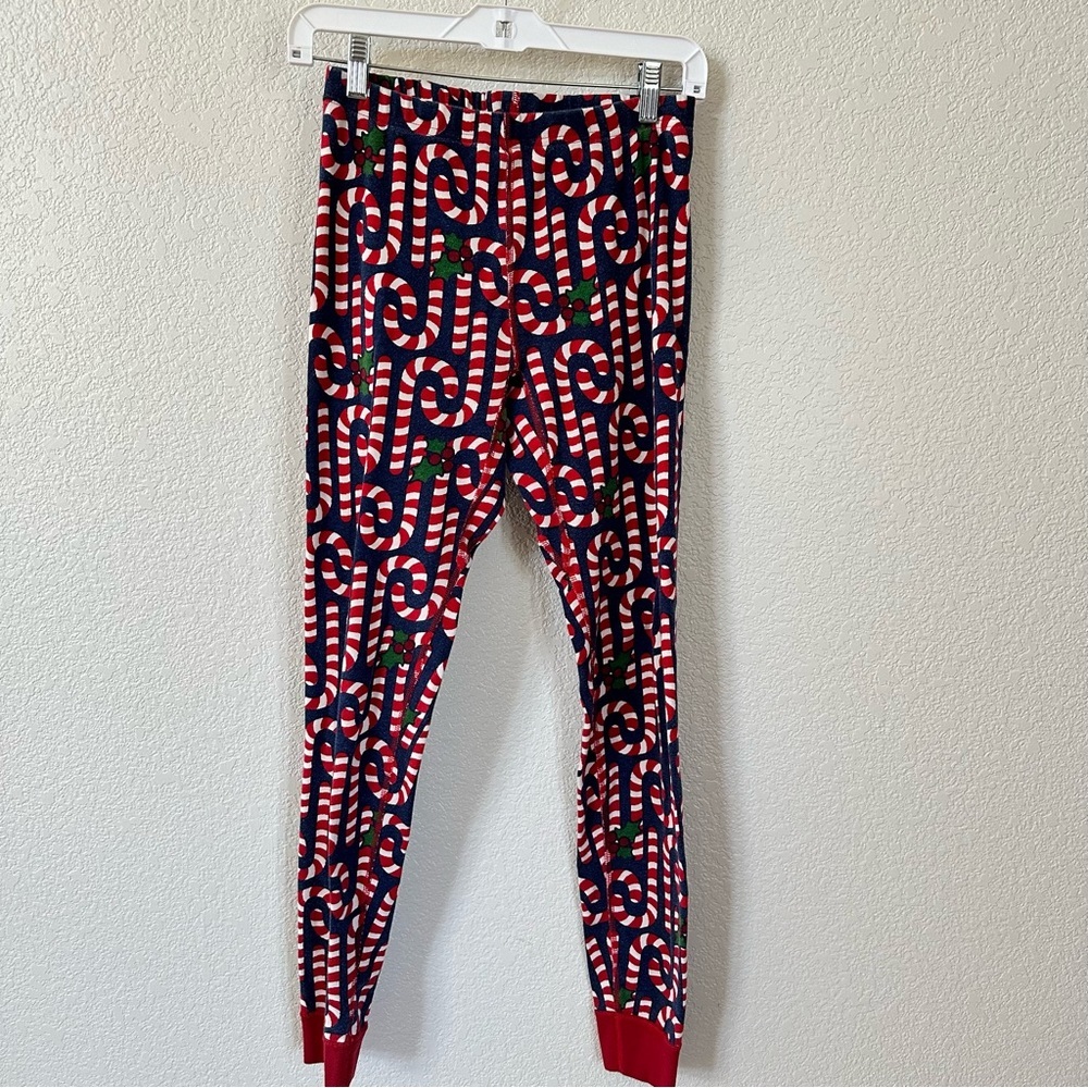 Hanna Andersson Candy Cane Matching Family Pajamas Long John Top Pant Set Size M - Picture 4 of 6